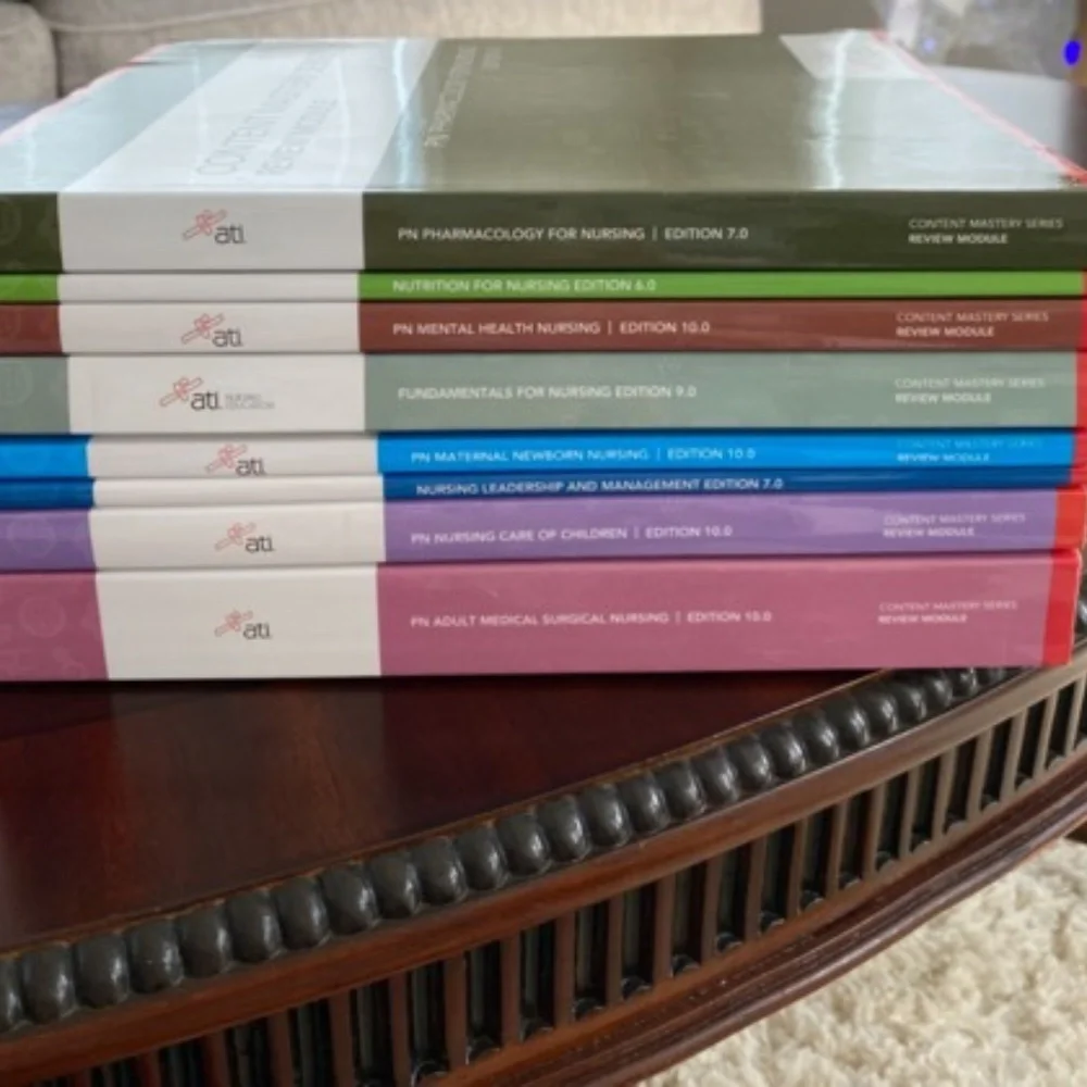 ATI Nursing Books/Content Mastery Series Review Modules/Full set of 8 books